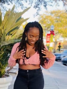 black woman with locs