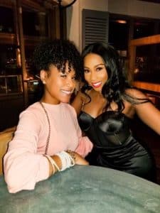 black girls having dinner