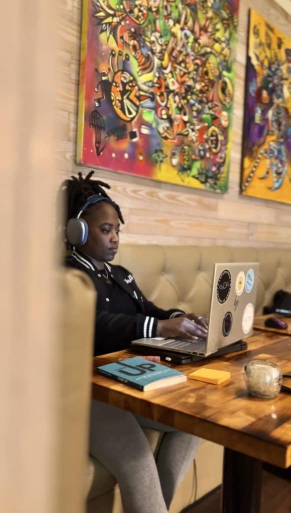 black woman working